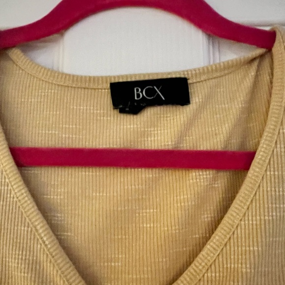 BCX Cuff Sleeve Yellow Top - Picture 3 of 5